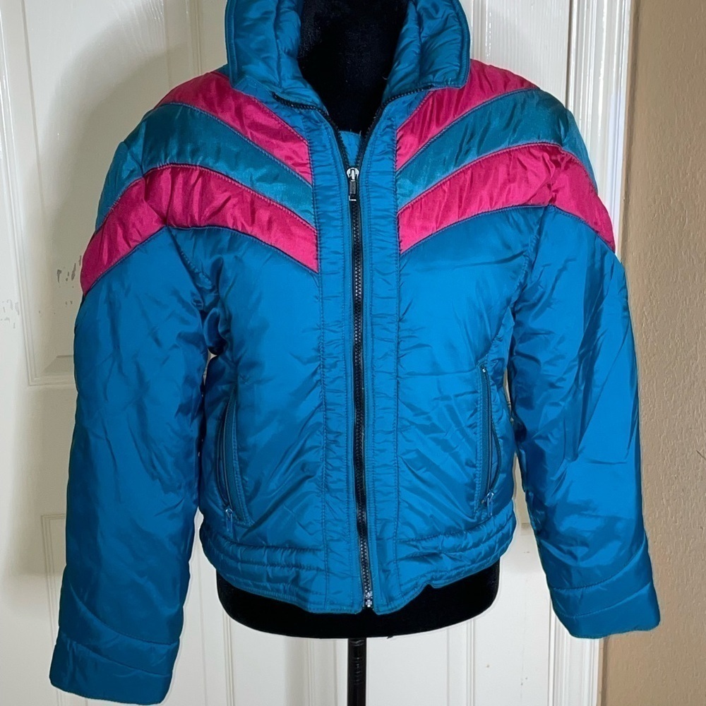 80s Emillo Oversize Color Block Puffer Jacket - Size Small/ Medium​​​​​​​​​ - Picture 7 of 10